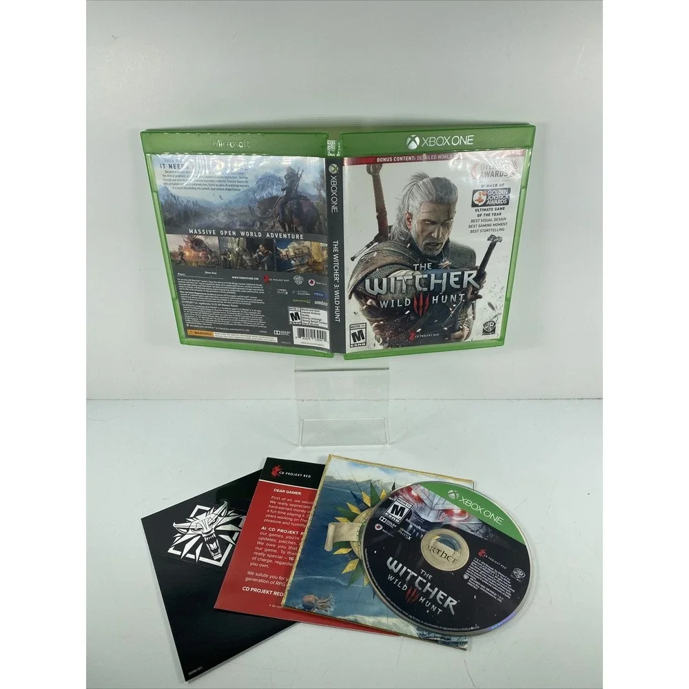 The Witcher: Wild‎ Hunt Xbox One Microsoft, XB1, Tested, Map Inside, Excellent!!